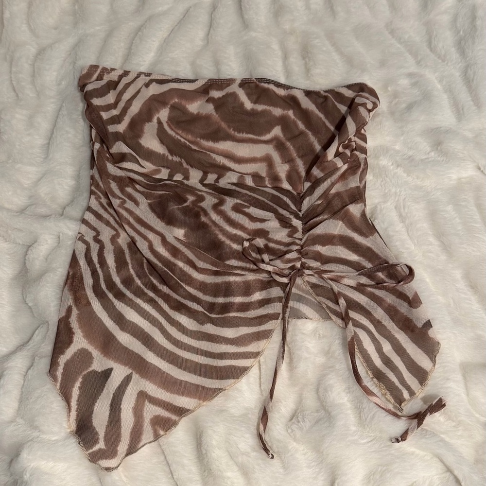See You Monday Brown Zebra Print Dress